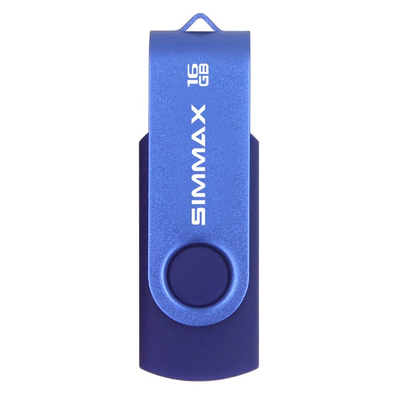 SIMMAX USB Flash Drives 2 Pack 16GB Memory Stick Swivel Design USB 2.0 Flash Drive Thumb Drive Zip Drives (16GB Blue Green) - Image 2